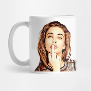 Girl with middle finger Mug